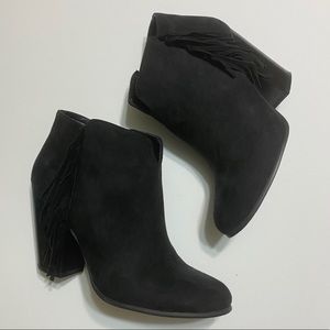 Carlos Santana Black Fringe Booties!